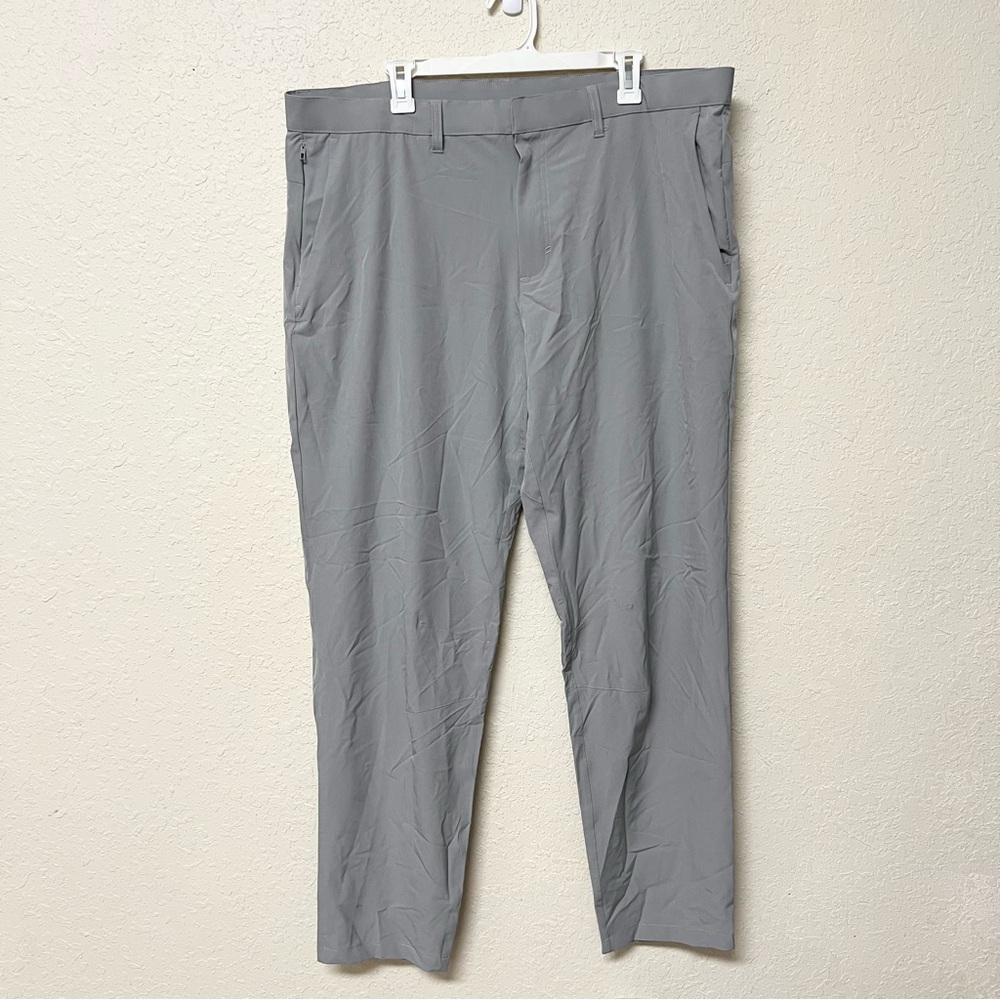 Fabletics The Only Pants Size 40x34 Performance Golf Stretch Modern Chino Gray